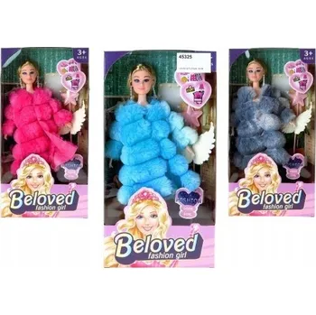 STYLOVÁ PANENKA S KOŽEŠINOU A DOPLŇKY HRAČKA DÁREK PRO DĚTI GAZELO