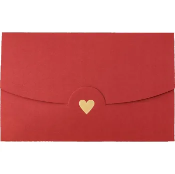 Obraz Mini obálky 6x10 cm 10 Ks 220g zlaté srdce ozdobné