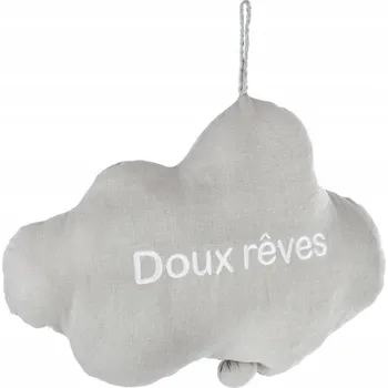 plyšák OBLÁČEK PLYŠOVÝ PŘÍVĚSEK S POZITIVEM ŠEDÝ 30 cm