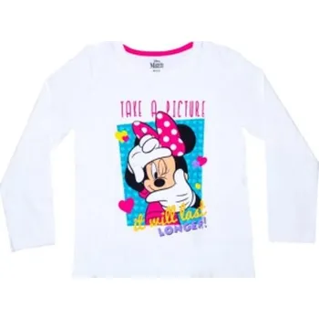 Dívčí tričko Dívčí triko Minnie MOUSE & Daisy - dlouhý rukáv (bílé) Velikost: 104