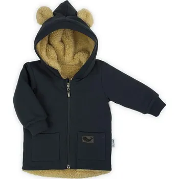 Dupačky Podzimní zateplená tepláková kojenecká bundička Nicol Miki Šedá 86 (12-18m)