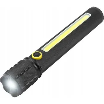 Svítilna AKUMULÁTOROVÁ RUČNÍ SVÍTILNA MICROUSB 1 LED + COB