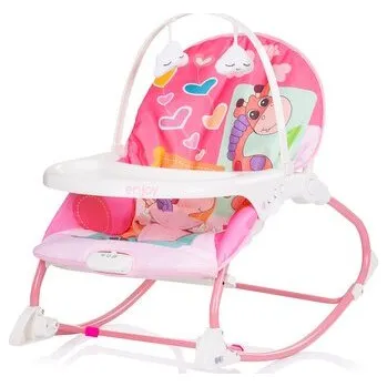 Dětsný nábytek CHIPOLINO Dětské houpací křesílko Enjoy - růžové