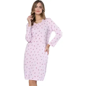 Dámská noční košile Dámská noční košile Samanta 1632 LEVEZA – Pohodlí a elegance Barva/Velikost: lila (fialová) / L