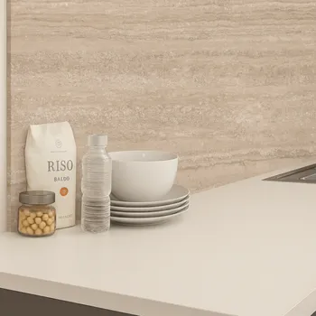 Kuchyňská pracovní deska Egger Zástěna k pracovní desce Travertin Tivoli béžový / F292 2050 x 640 mm