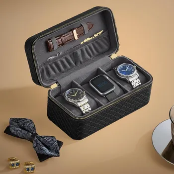 Paradox Cestovní box na hodinky BUGATI TRAVEL / Černo-zlatá