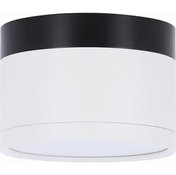 LED stropní osvětlení TUBA - 9W, 4000K (neutrální bílá), 6,4x8,8cm, kulaté, bílé / černé