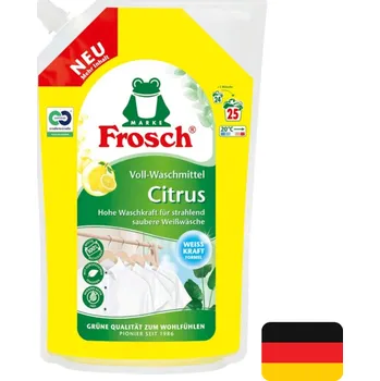 Prací gel Frosch prací gel 25 dávek Citrus na bílé prádlo 1,5 l (Dovoz: Německo)