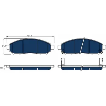 Brzdová destička Sada brzdových destiček, kotoučová brzda LUCAS GDB3520BTE