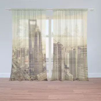 Záclona Sablio Záclony Mrakodrapy 4: 2ks 150x250cm