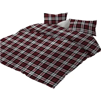 Povlečení Top textil Bavlněné povlečení Červené káro 140x200, 70x90 cm