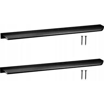 Nábytková Úchytka Hranová Moderní Hliníková Černá Matná 340 mm 2 kusy