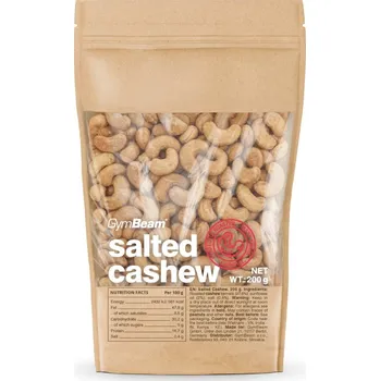 Sušená potravina GymBeam Roasted Salted Cashews 200 g