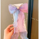 B-TOP Dětská mašličková spona/ klip do vlasů v růžovo-modré kombinaci