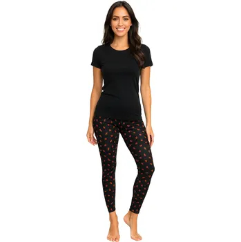 Dámské legíny NOVINKA- Dámské dlouhé legíny - Drobné růžičky