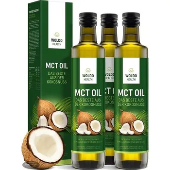 Rostlinný olej WoldoHealth® MCT oil kokosový (3x500ml)