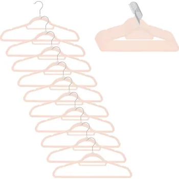 Ramínko Sametová ramínka na šaty růžová 45cm, sada 20ks HG0083