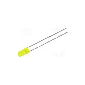 Dioda LED 3mm žlutá 1÷4mcd 100° Čelo plochý