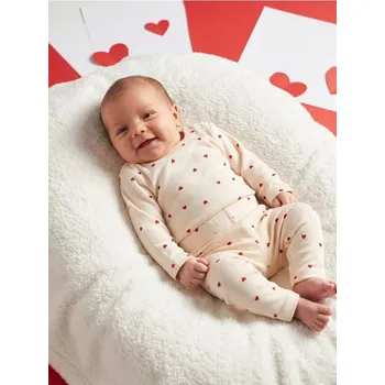 Oblečení a móda Sinsay - Souprava: body a kalhoty - krémová - 852EG-01X - 852EG-01X-80