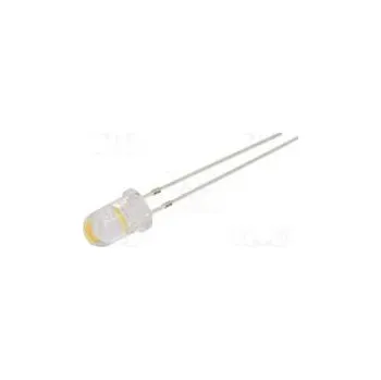 Polovodič LED 5mm bílá teple 16000÷20000mcd 7÷8,5lm 60° 15mA 5,5÷6,5V