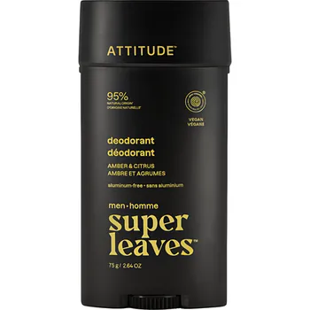 Attitude Pánský deodorant Super leaves - Amber & Citrus 75g