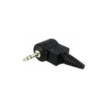 Audio kabel Zástrčka Jack 6,3mm stereo úhlové 90° Řada Jumbo 15mm