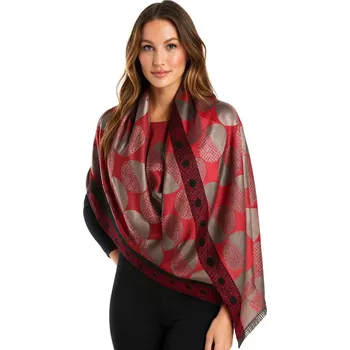 Šátek Dámský šátek 90 x 175 cm Kola 23-13 - Červený