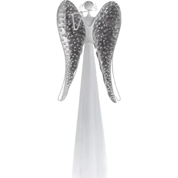 Vánoční světelná dekorace Casa de Engel Kovový anděl s flétnou s LED 64 cm