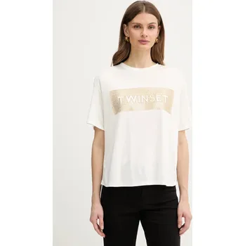 Pánské tričko Tričko Twinset 261LB2SAA béžová 01X, vel. L