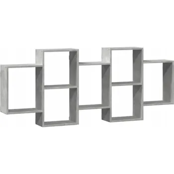 police Nástěnná police šedo-betonová 159 x 18 x 65 cm, materiál: dřevotříska