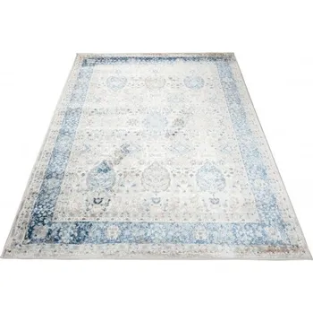 Koberec Makro Abra Kusový koberec VALLEY D713B Klasický modrý bílý Rozměr: 80x150 cm