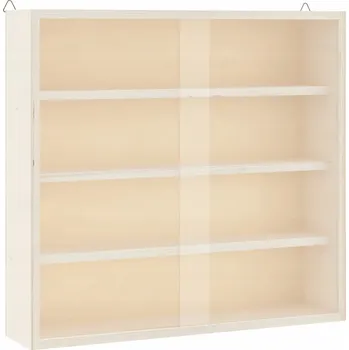 Knihovna Dřevěná vitrína pro sběratele 40 x 8,5 x 37 cm, překližka, 4 police