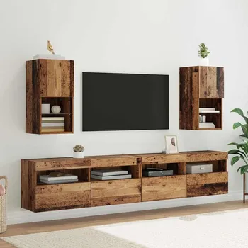 Televizní stolek Nástěnné TV skříně Nástěnný 2 pcs Staré dřevo 30,5 x 30 x 60 cm