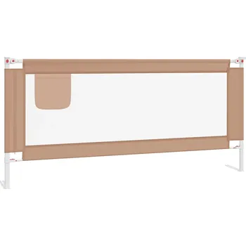 Dětská zábrana Bezpečnostní zábrana na postel taupe 200 x 25 cm, výška 70-95 cm