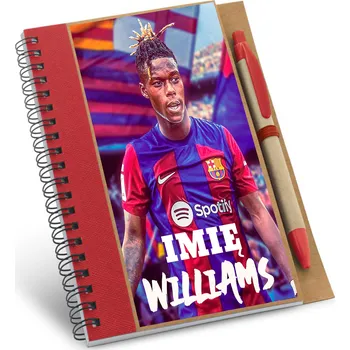 Zápisník ZÁPISNÍK NOTES ECO NICO WILLIAMS YAMAL BARCELONA DÁREK K NAROZENINÁM DÍTĚTE