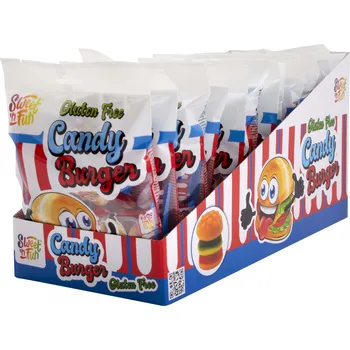 Bonbon Gummy burger - kusově balené želé burgery v sáčku 54g