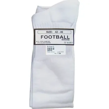 Pánské ponožky Fotbalové ponožky Mister B bílé 38–41, pánské sportovní podkolenky