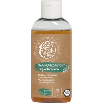 Šampon KOPŘIVOVÝ ŠAMPON NA MASTNÉ VLASY s bylinkovou vůní - lahvička 100 ml TIERRA VERDE