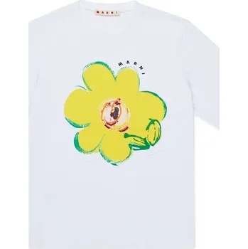 Chlapecké tričko Dětské bavlněné tričko Marni MT289F T-SHIRT M01672.M00HZ bílá 00X, vel. 156