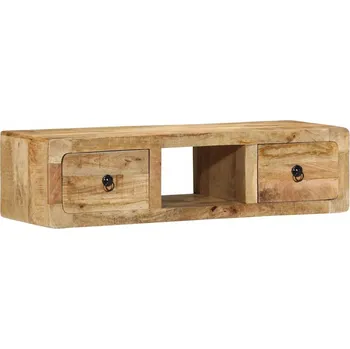 Televizní stolek Závěsná skříňka pod TV z mangového dřeva 100x32x25 cm, přírodní