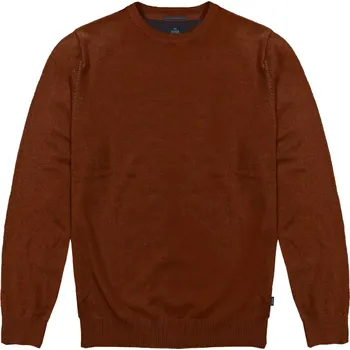 Pánský svetr Velký pánský hladký svetr přes hlavu Double Urban Outfitters KNIT-8019 cihlová (5XL)