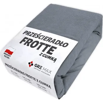 Prostěradlo Froté prostěradlo s gumou 140x200 POLSKÉ SILNÉ FROTÉ TMAVĚ ŠEDÉ