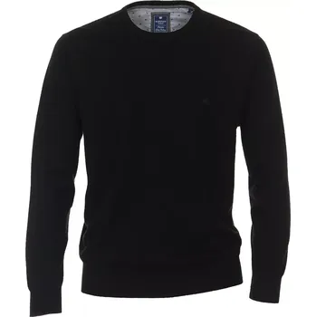 Pánský svetr Pánský velký hladký svetr přes hlavu Redmond 500-90 černý (6XL)