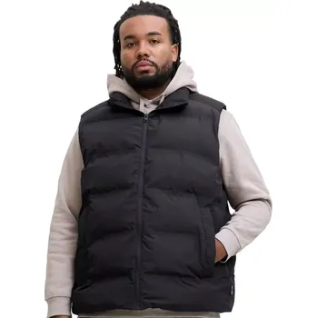 Pánská vesta Velká pánská prošívaná vesta s límcem Jack & Jones 12279427 černá (7XL)