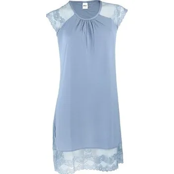 Dámská noční košile Pleas Dámská krátká noční košile šedomodrá L (183925-209-042)