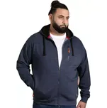 Velká pánská mikina na zip s kapucí Duke D555 Mansfield tmavě modrá (6XL)
