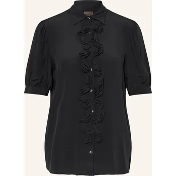 Dámská halenka Émanou Dámská Košile Shirley S Hedvábím A Volánky, černá, 38