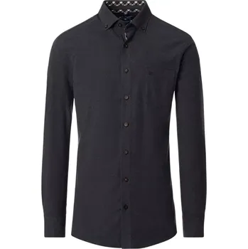Pánská košile Velká pánská košile s dlouhým rukávem Redmond 2521000111-790 grafitová (4XL)