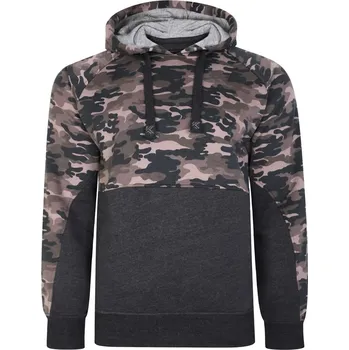 Pánská mikina Kam moro velká pánská klokaní mikina 7036B grafitová (5XL)