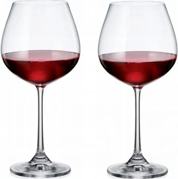 Sklenice Skleničky na červené víno Bohemia Crystallite Columba bezbarvé 640 ml 6 ks
